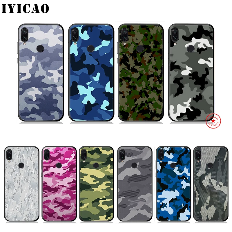 IYICAO Army Camo Camouflage Pattern Soft Case for Redmi K20 8A 7A 7 6 Pro 6A 5 Plus 5A 4X 4A S2 Go Silicone |