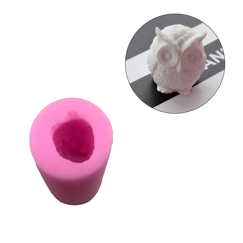 3D Сова ароматическая форма для свечей силиконовая форма для торта съедобная безопасная полимерная форма воска для изготовления свечей аксессуары ручной работы