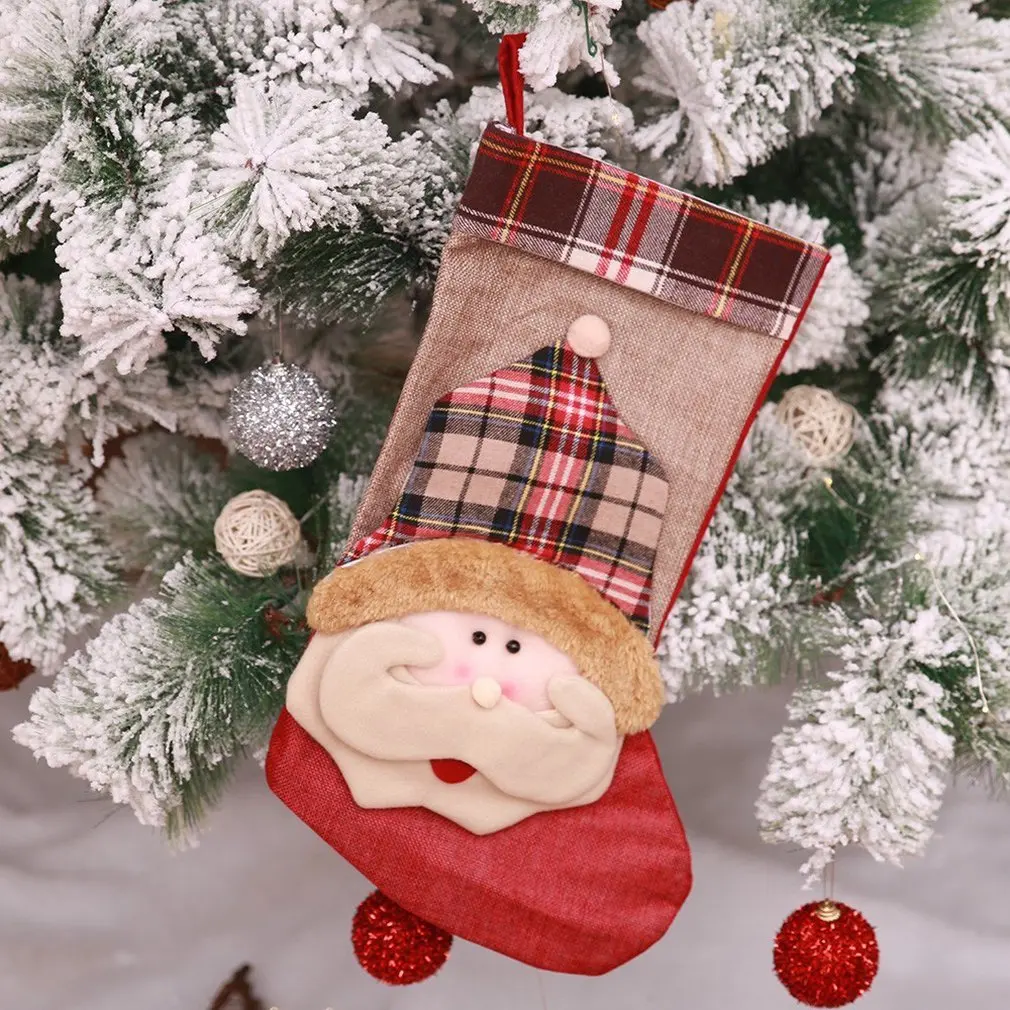 Christmas Socks Christmas Tree Decorations Christmas Socks Hanging Christmas Old Man Snowman Gift Bag