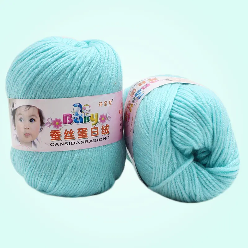 Чистый шерстяной теплый шелк кашемир детский Косынка фоторазмер 50 г|Нитки для