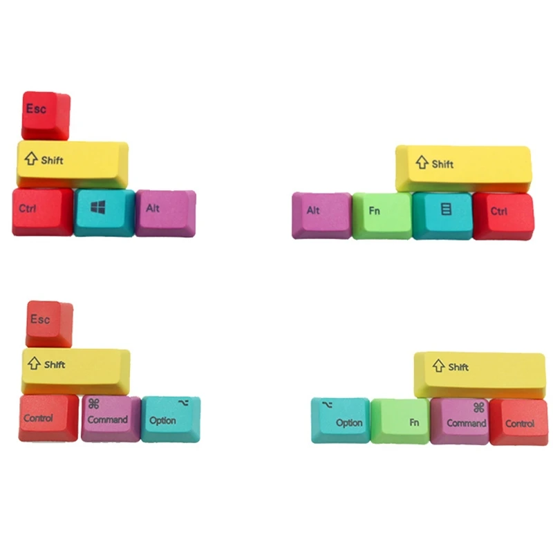 

Replaceable Mac/WIN Mechanical Keyboard Keycaps OEM Profile PBT CMYK Modifiers 10 Keys -Laser Engraved Keycaps X6HB