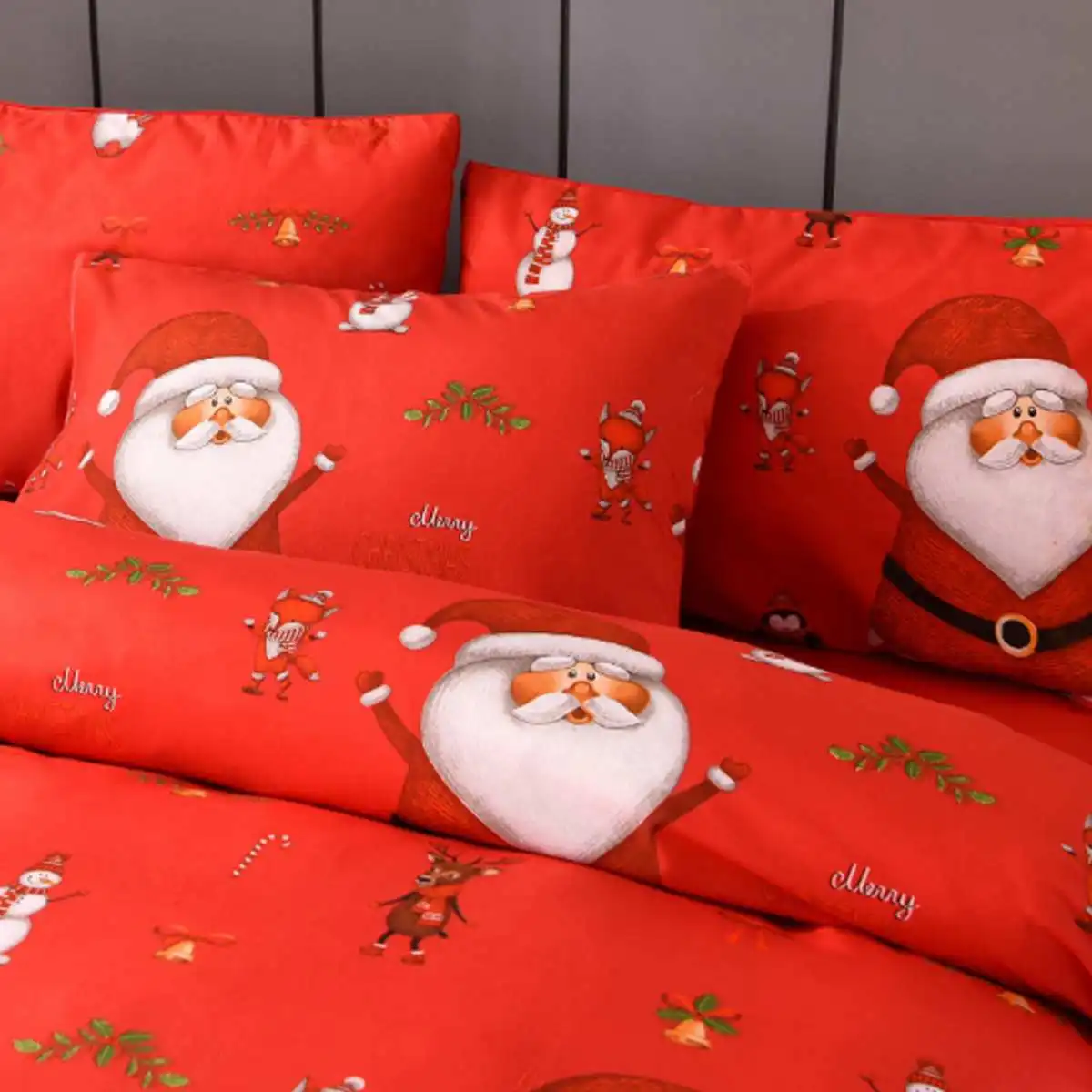 2/3PCS 3D Christmas Bedding Set Luxury Christmas Print Duvet Quilt Cover Comforter Cover Sets& Pillowcases Super King Size