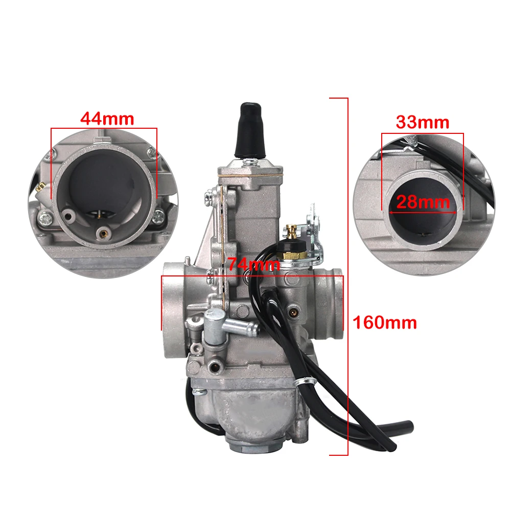Карбюратор для мотоциклов Mikuni TM28 28 мм с плоской горкой и гладким отверстием