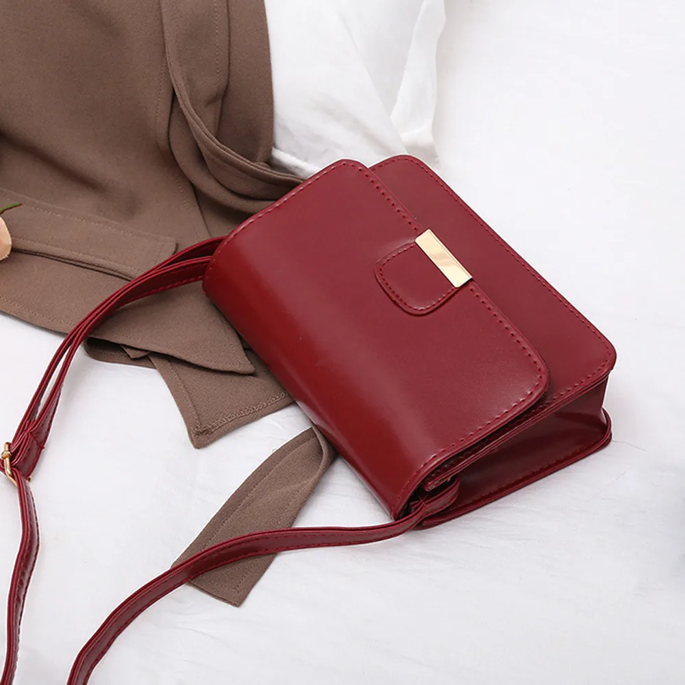 Женская квадратная сумка на плечо из искусственной кожи, сумки-мессенджеры, простые тонкие сумки через плечо, сумка для леди# YJ
