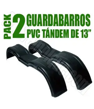

Pack 2 guardabarros tándem PVC 13" Negro