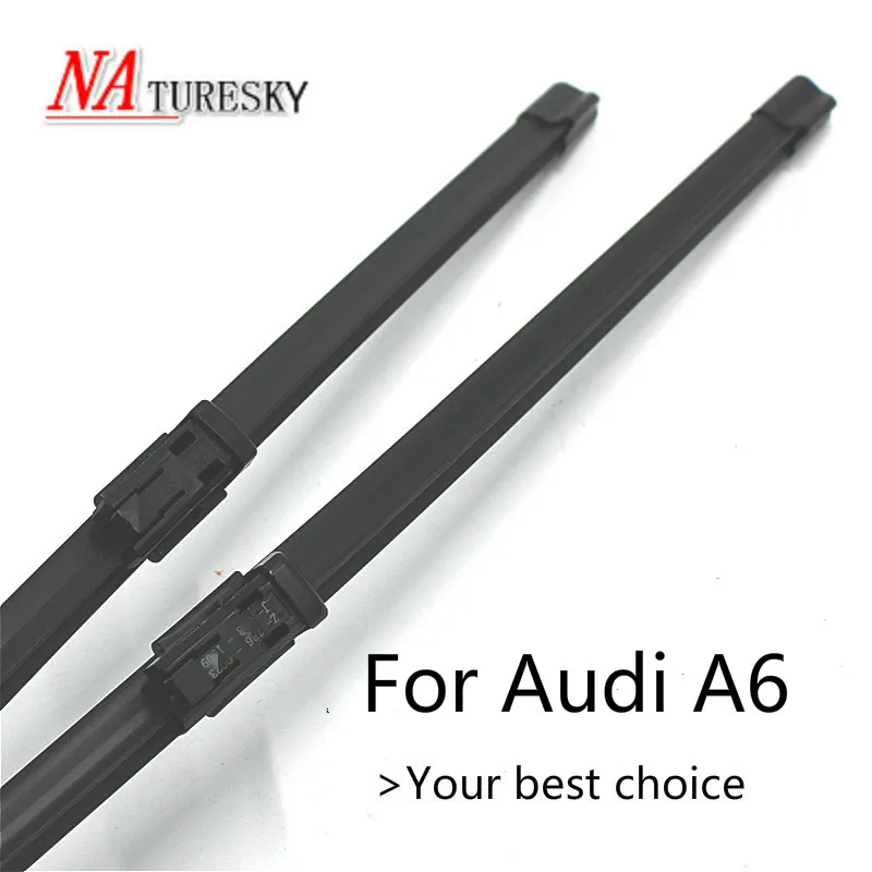 Передние щетки стеклоочистителя NATURESKY для Audi A6 C5/C6/C7, подходят для крючков/слайдеров/когтей/кнопок, Модель 1997
