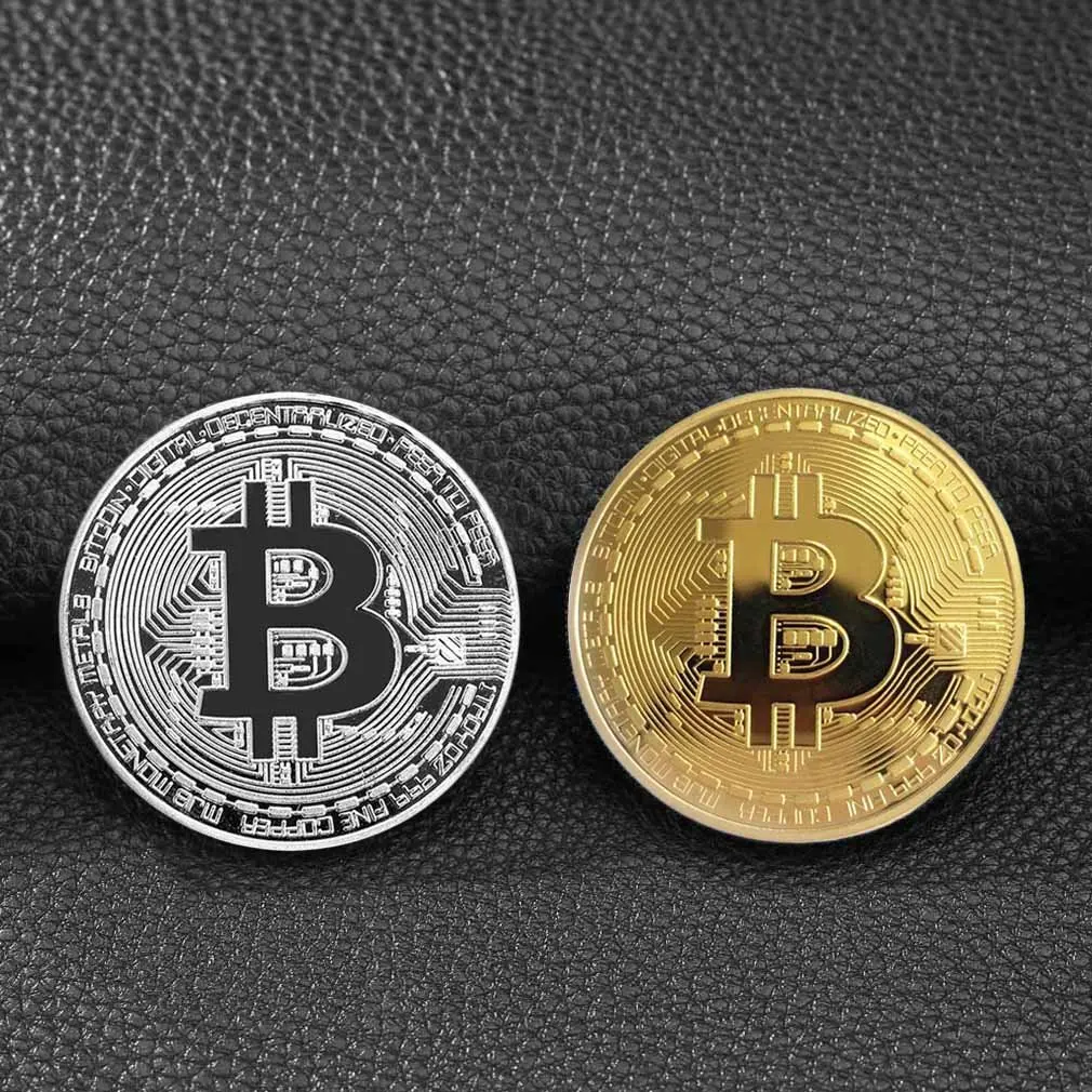 Gold Plated Bitcoin Coin Collectible Art Collection Gift Physical  commemorative | eBay