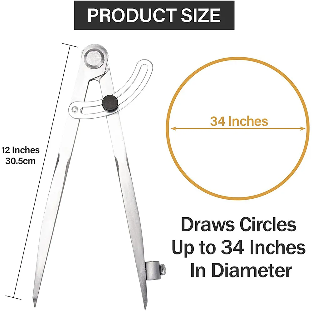 sound level meters Woodworking Compass Drawing Carpenter Compass 100MM-300MM Circular Marking Tool Design Layout Tool For Geometry Drawing Drafting best cheap oscilloscope