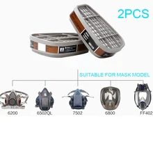 2 шт краска ing спрей противогаз фитинг 6001 картридж фильтр для 6200 7502 6800 FF402 спрей краска фильтр коробка Антивирусная кислота газ