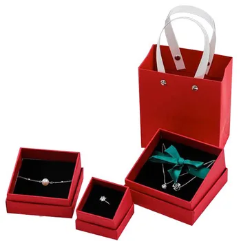 

Red Ring Box Wholesale 100pcs/lot Necklace Packing Red Small Gift bag 11*6*13cm Jewelry Box for Wedding or Party