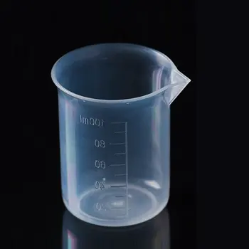 

1 pcs Translucent Plastic beaker 100ml high temperature resistant acid and alkali 100ml measuring cup scale cup