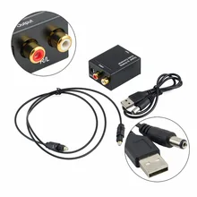 Digital to Analog Audio Converter Adapter Digital Optical Fiber Coaxial RCA Toslink Signal to Analog Audio Converter RCA for DVD Digital to Analog Audio Converter Adapter Digital Optical Fiber Coaxial RCA Toslink Signal to Analog Audio Converter RCA for DVD
