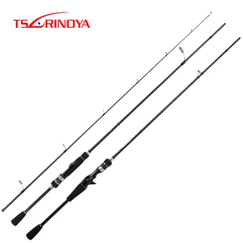 

TSURINOYA MYSTERY Spinning Casting Rod 1.82m/1.95m UL/L Power Carbon EVA Handle Fishing Lure rod Portable Rod FUJI Accessories