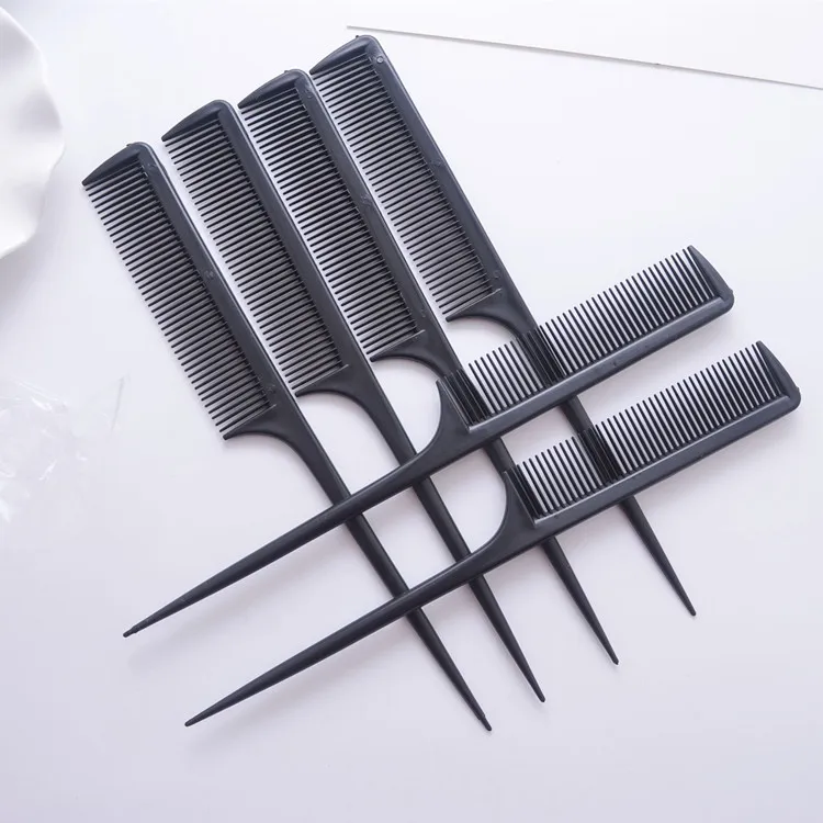 

Factory Direct Black Pointed Tail Comb Beauty Tools Pick Comb Plastic Comb Wholesale Taobao Small Gifts
