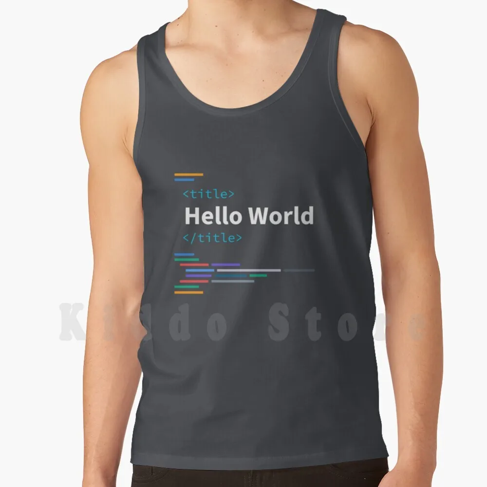Developer Hello World Canotte Gilet Senza Maniche Programmatore Coder Engineer Dev Golang Developer Geek Swag Gear
