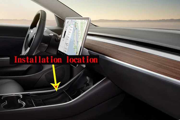 Для Tesla модель 3 центральная консоль пленка центральная консоль держатель чашки панель Углеродные Аксессуары 3 шт