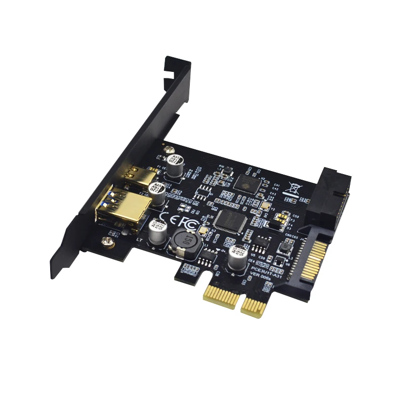 Qиндийский USB 3,0 PCI-E карта расширения адаптер Внешний USB3.0 порт+ 2.4A Быстрая зарядка внутренний 19pin разъем SATA питания PCI-E карта