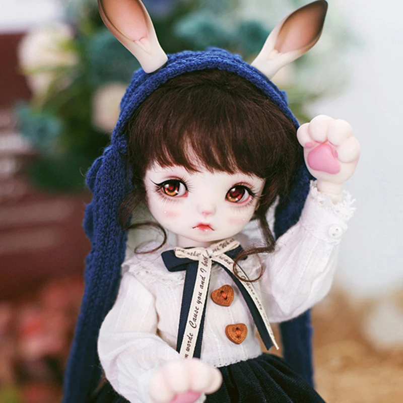 Полный набор BJD 1/6 женская кукла Джина маленький кролик SD кукла регулируемое соединение взрослые головоломки игрушка голый ребенок белая кожа натуральная кожа
