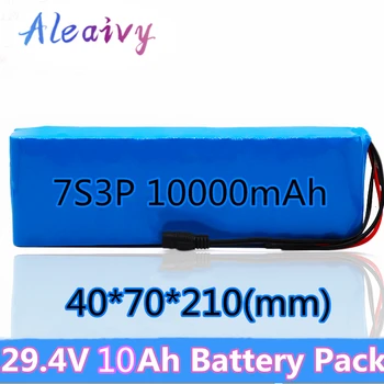

24V Battery 7S3P 29.4V 10Ah Li-ion Battery Pack with 20A Balanced BMS for Electric Bicycle Scooter Power Wheelchair no charger