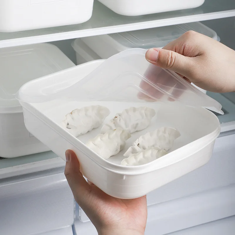 

Food Preservative Box Rectangular Transparent Plastic Sealed Food Storage Box Refrigerator jiao zi he Quick-frozen Small Number