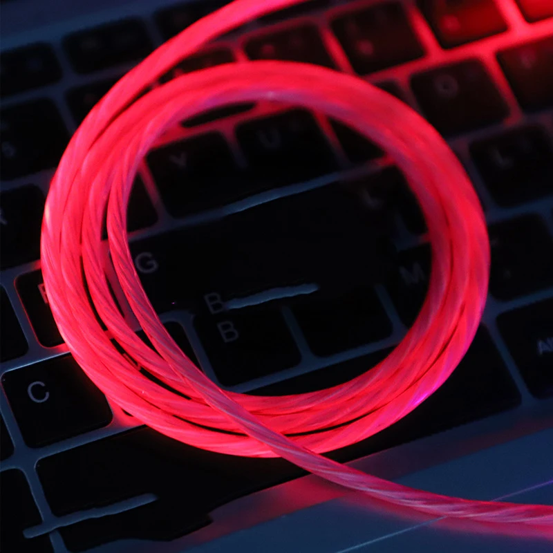 Магнитный светодиодный светящийся usb-кабель для зарядки и передачи данных type C/Micro USB для iPhone X samsung Galaxy S9 S8 кабель для зарядки