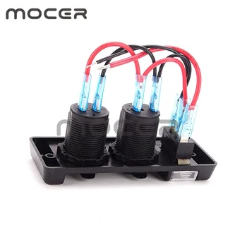 

12V Car Modification Charging USB Cigarette Lighter Set S-1684 Black Universal Fits For BMW Toyota Benze