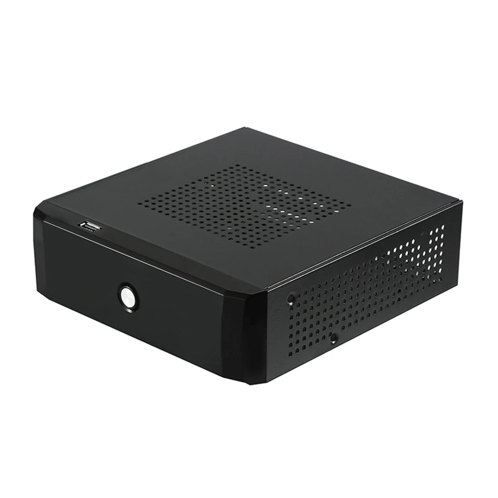 M01 HTPC практичный горизонтальный офисный игровой компьютерный чехол Mini ITX шасси домашний с отверстием радиатора настольный источник питания 2,0 USB - Цвет: M01