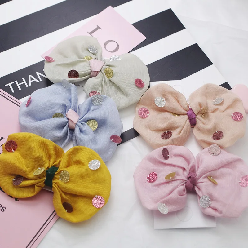 

Girls Hair Pins Korean Style Cute Sequins Bowknot Hair Clip Children Hairpin Barrette Cute Bangs Styling Hair Accessories Kids