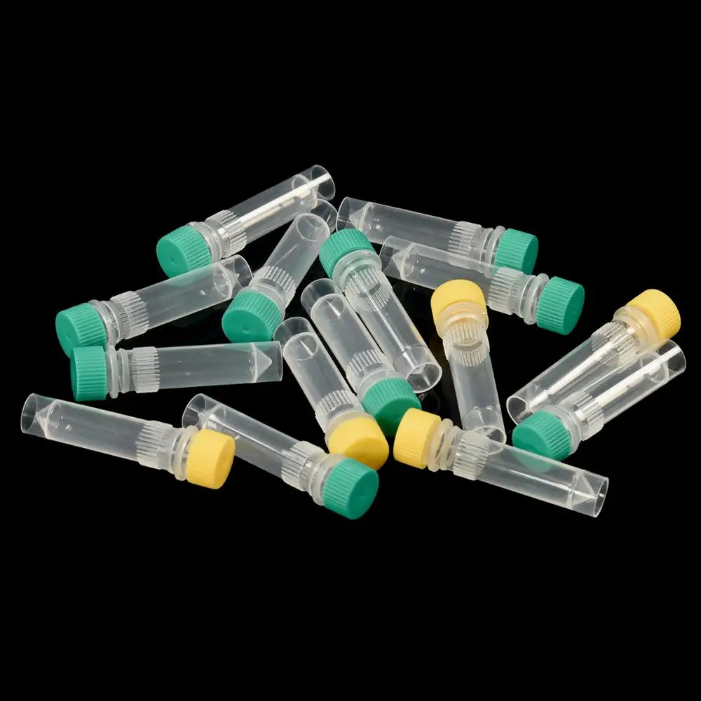 1.5ml Cryopreservation Tube Laboratory Freezing Tubes Centrifuge Tube Cryo-Tubes for Lab Analysis With Screw Cap 100pcs
