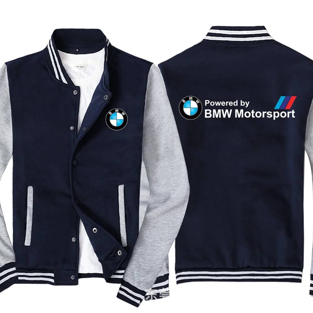 

Hot Sale Men Baseball Uniform Coat 2019 Autumn Bomber Jacket for BMW Print Streetwear Casual Tracksuit Hip Hot Men Brand Coats