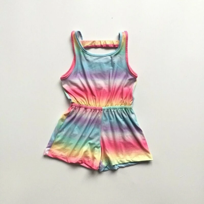 girls rainbow romper
