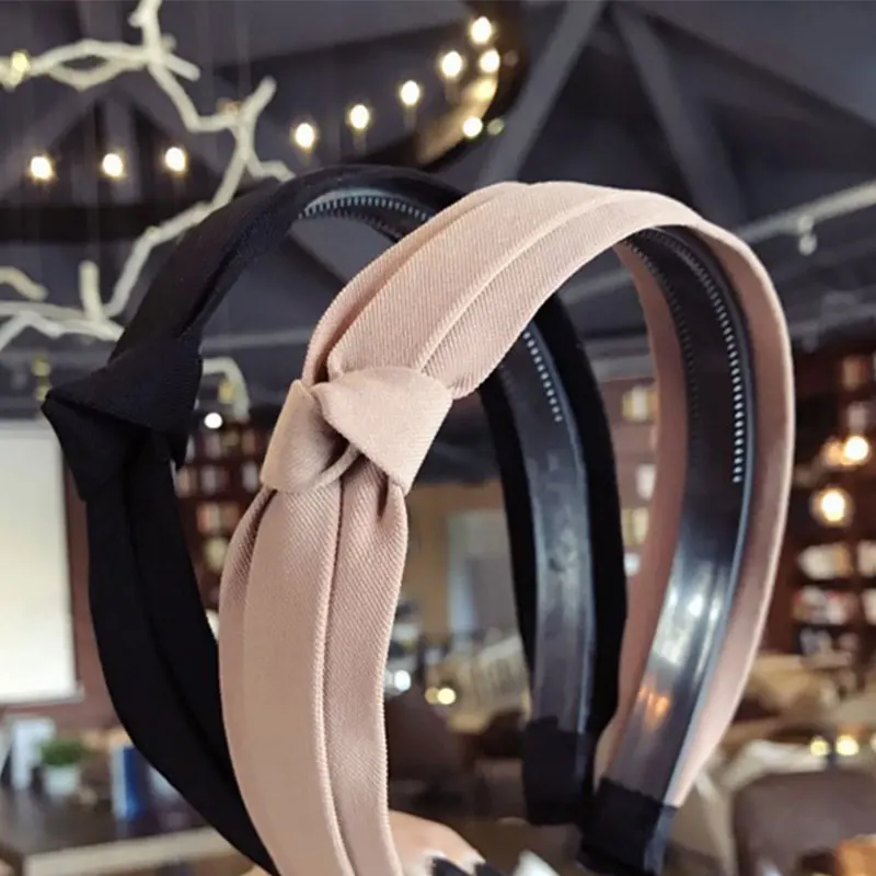 

Toothed Simple Knot Turban Headband Elastic Girls Hairband Lady Hair Bands No Slip Knotted Head Band Hair Accessories For Women