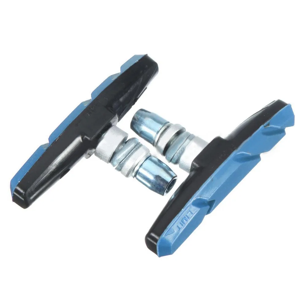 One Pair Mountain Road Mute Bike Brake pads MTB Bicycle Braking V-Brake Holder Shoes Rubber Blocks Durable Cycling Accessories