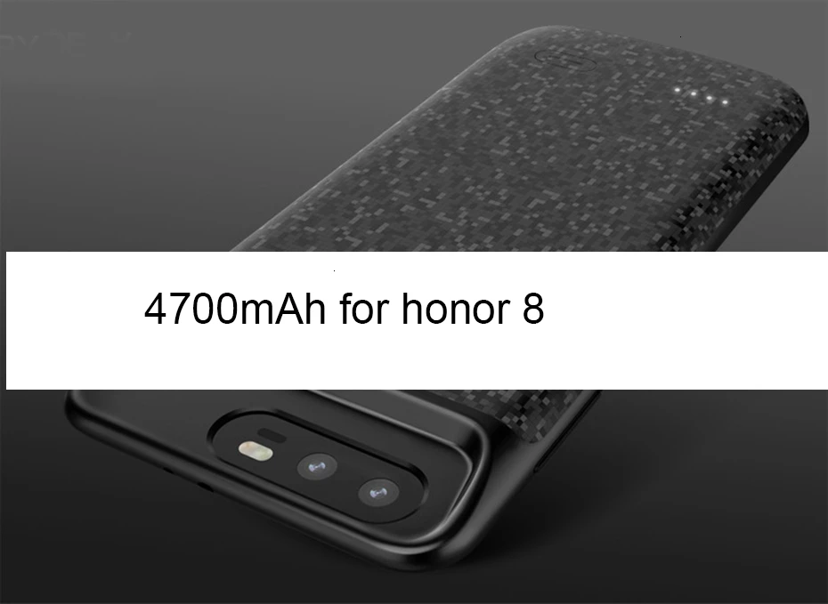 SeenDa батарея чехол для huawei Honor 9x8 8x Shokproof банк крышка 5500 мАч зарядное устройство чехол для huawei Honor 10 9 8 Упаковка резервного копирования - Цвет: Black for honor 8