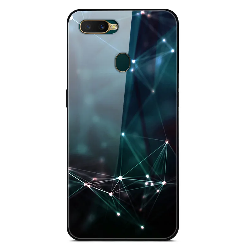 Для OPPO AX5s чехол 6,2 ''модный закаленное стекло твердая задняя крышка для OPPO A5s A 5S CPH1909 чехлы для телефонов силикон бампер Coque AX 5S - Цвет: 16
