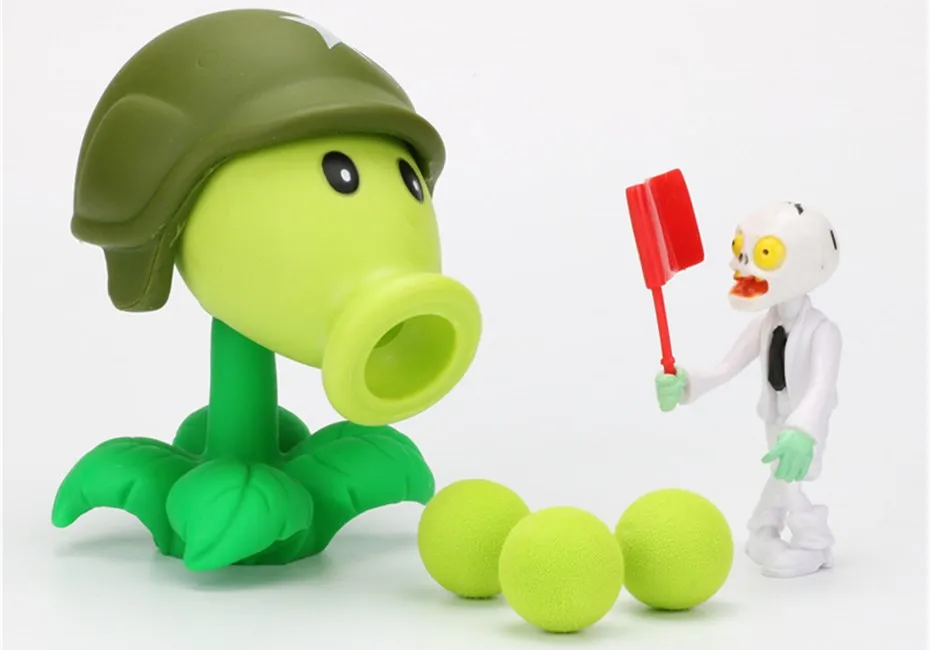 Новая игра Растения против зомби фигурка Peashooter ПВХ модель игрушки для детей родитель-ребенок Интерактивная игрушка шутер горох