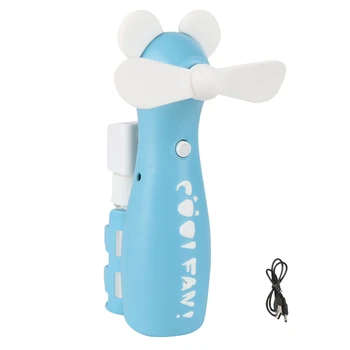

Mouse Ear Spray Fan USB Charging Fan Mini Humidifier Fan Handheld Fan for Dormitories Home Office Fan (Random Color)
