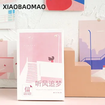 

30 Sheets/Set Dream Girl Hand-painted Illustration Postcard Cartoon Greeting Card Birthday Gift Card Message Card