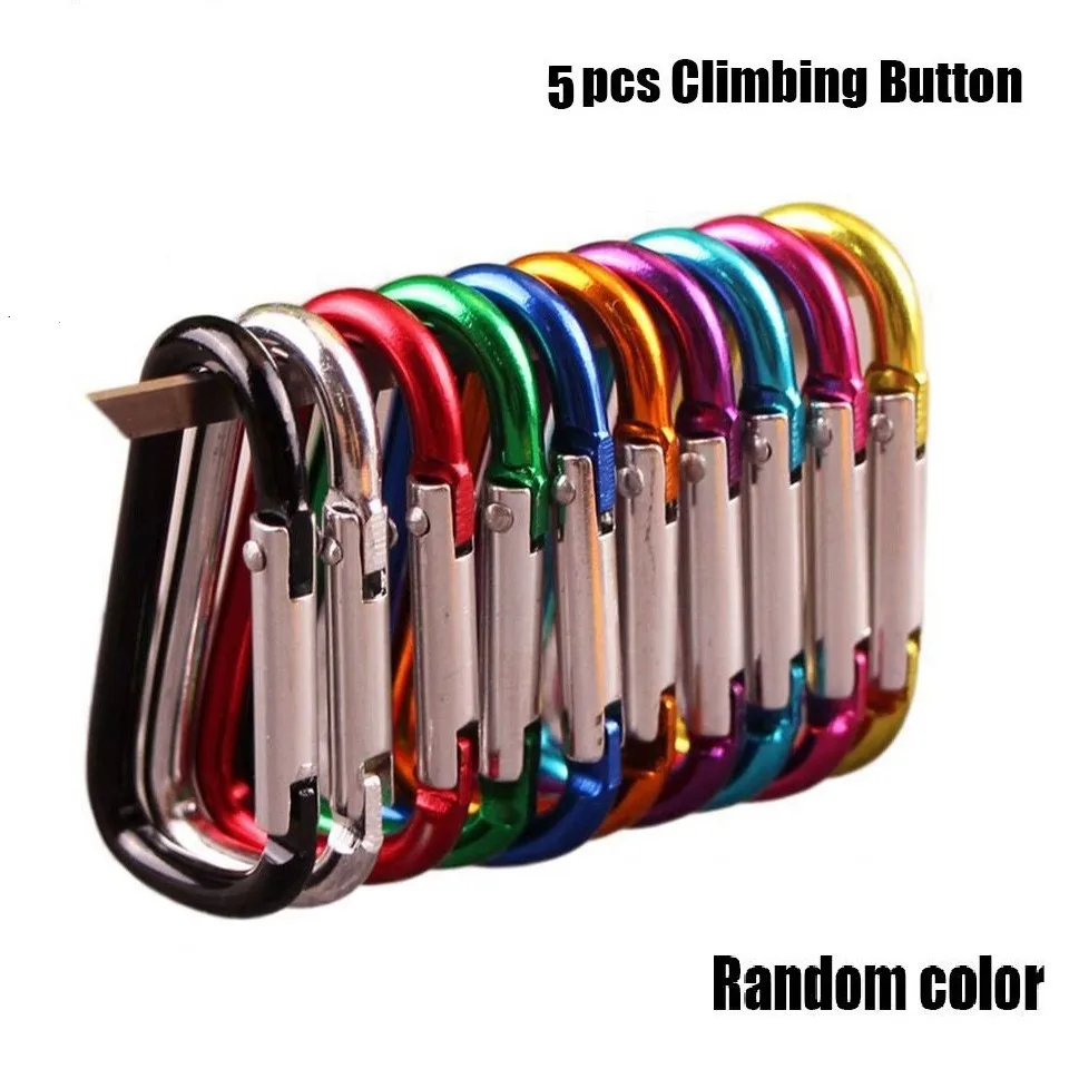 Sports Camping Hiking Hook Buckle Keychain Climbing Button Alloy Carabiner 