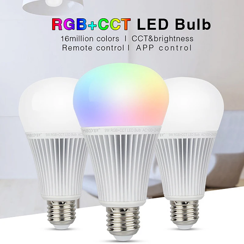 

Mi-light Smart Home Led Light Bulb Wifi 2.4G RGBW RGB+CCT Smart Bulbs E27 E14 GU10 110V 220V Smart Lights Bulb