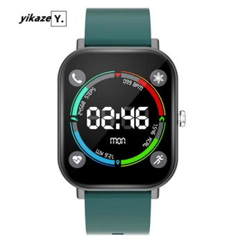 

V6 Smart Watch Temperature Waterproof Full Touch Fitness Tracker Heart Rate Monitor Bluetooth Call Blood Women Men Smartwatch