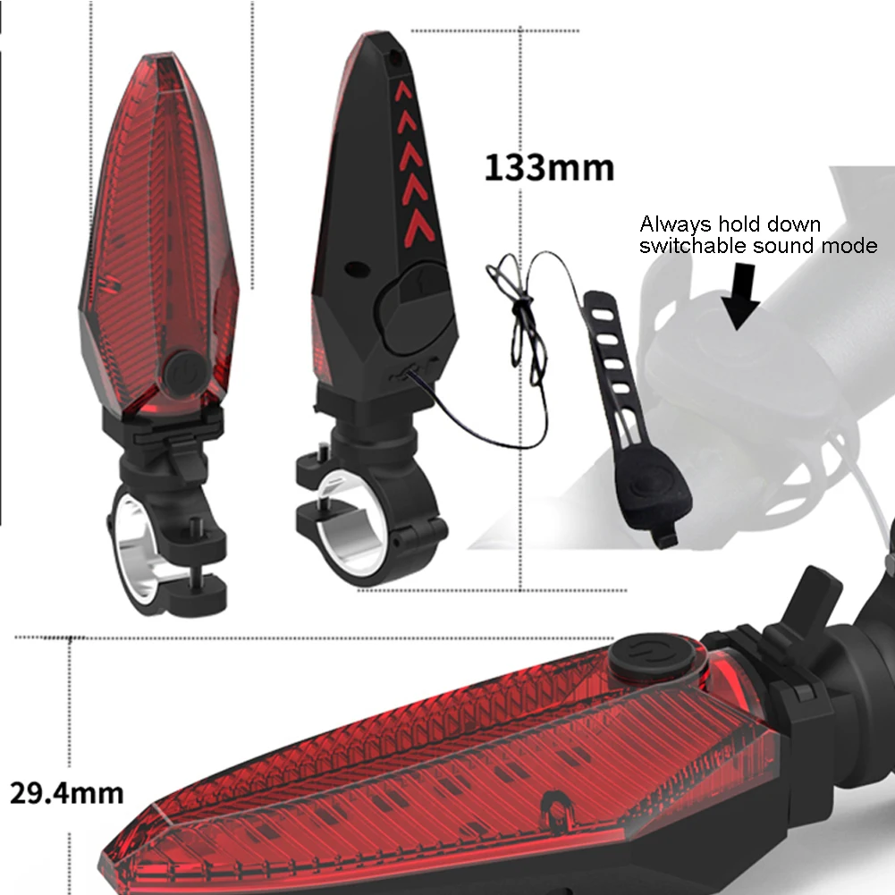 Perfect 1Pair Turn Signal Warning Lamp Highlight LED External Portable Anti Theft ABS USB Charging Bike Light 360 Degree Rotatable 3 Perfect 1Pair Turn Signal Warning Lamp Highlight LED External Portable Anti Theft ABS USB Charging Bike Light 360 Degree Rotatable 3