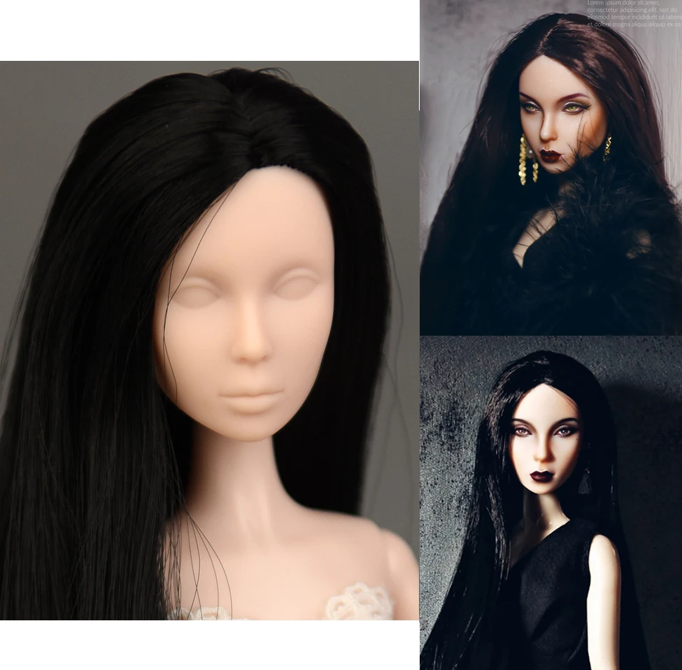 Новинка 1/6 голова куклы для 30 см игрушки крутая женская кукла тела с длинными