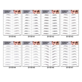 

10pcs 4D Water-based Eyebrow Stickers Semi-permanent Tattoo Eyebrow Waterproof Lasting Brow Sticker Bionic brow Stickers Tools