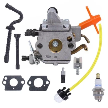

9pcs Engine Carburetor Kit Fuel Oil Line Filters Gasket Spark Plug For Stihl MS192 MS192T MS192TC Chainsaw Parts