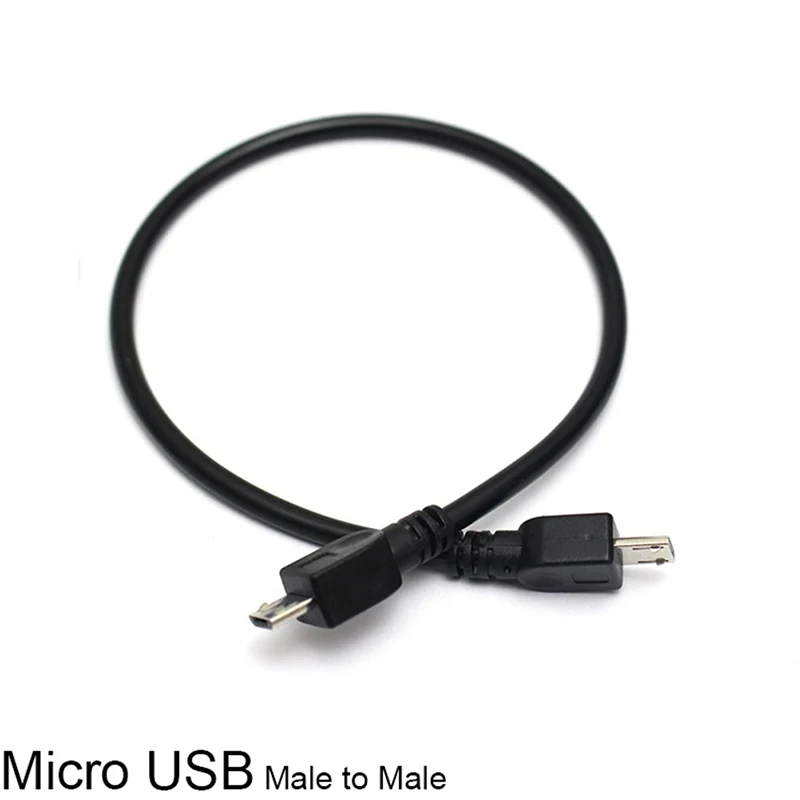 

25cm Micro USB Male To Micro Male 5Pin Converter OTG Adapter Data Cable