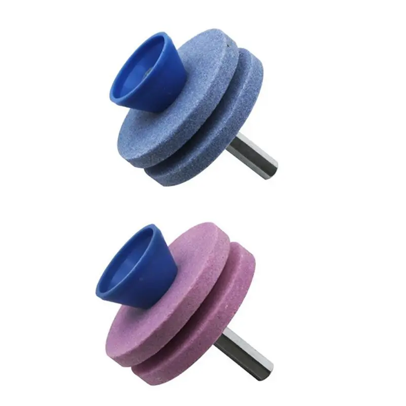 Universal Double Layer Lawn Mower Blade Lawnmower Sharpener Grinder Wheel Stone Grinding Power Drill Garden Tool | Инструменты