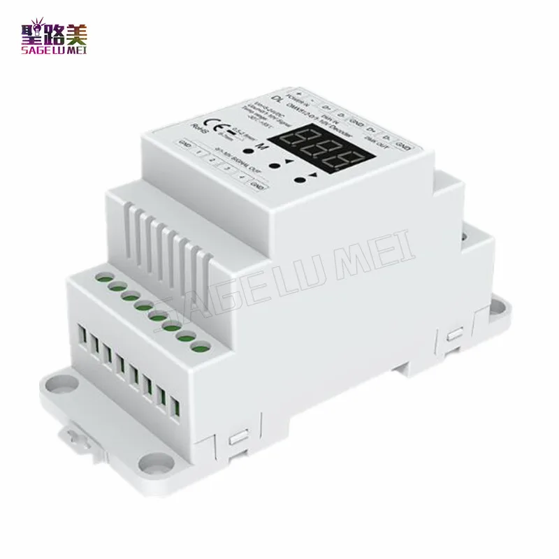 DL DMX512 для 4CH 0-10В декодер светодиодный диммер DMX 512 сигнала 0-10V RGB/RGBW контроллер 4