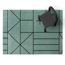 Коврик для гостиной большого размера современное, геометрический, высокая плотность, машинный тканый коврик для украшения дома