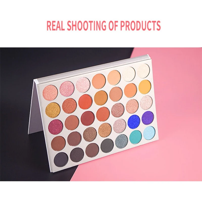 35-color Shimmer матовая палитра теней для век водостойкая пятнистая легкая в цвет тени |